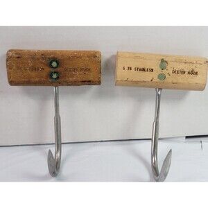 Vintage Dexter S74 Stainless Meat Hooks Wood Handles Finegold’s Sacramento...